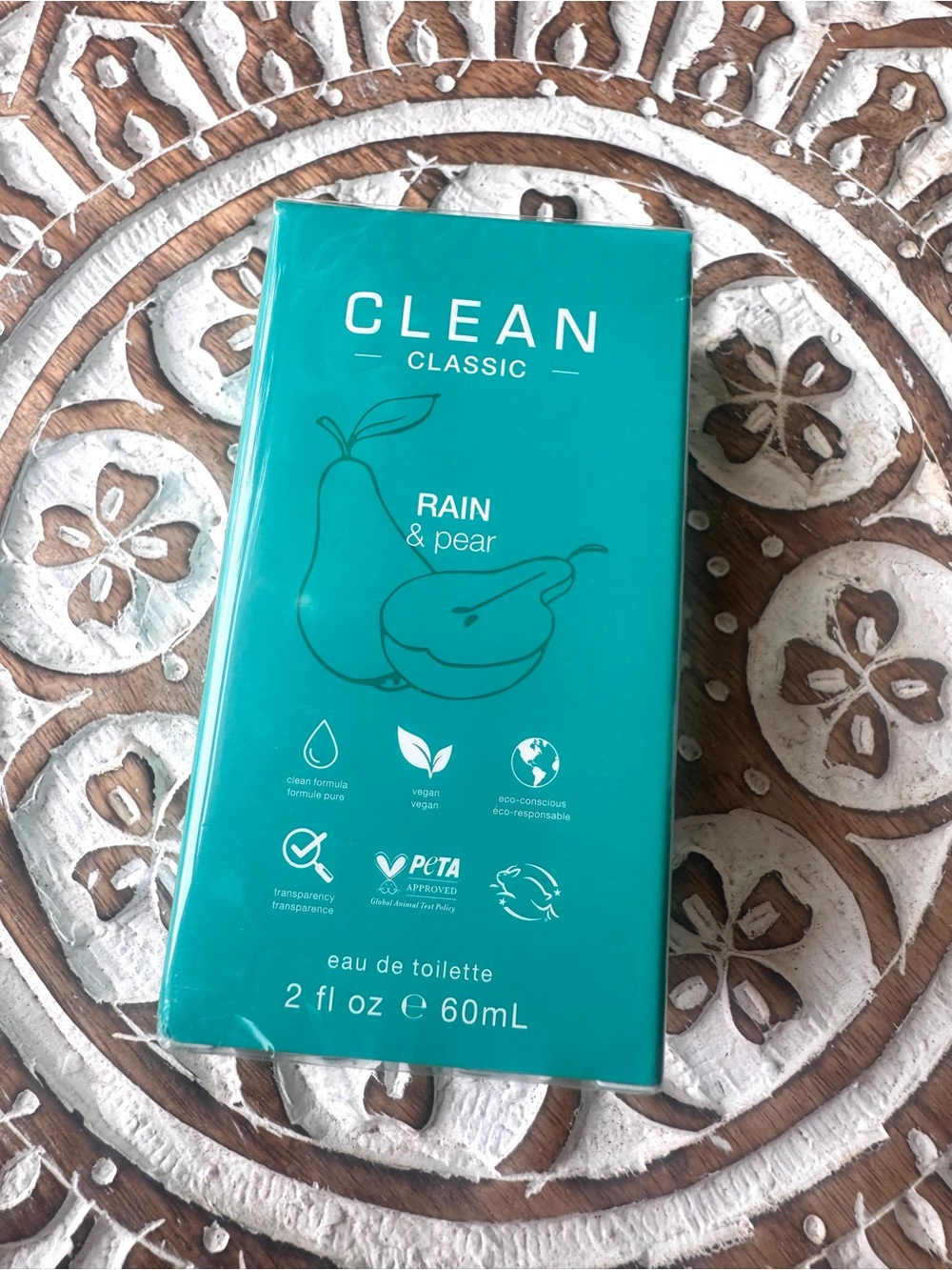 CLEAN Classic Rain & Pear 2 oz 60mL New Sealed Vegan - Picture 3 of 5